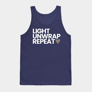 Hanukkah - Light. Unwrap. Repeat. Tank Top